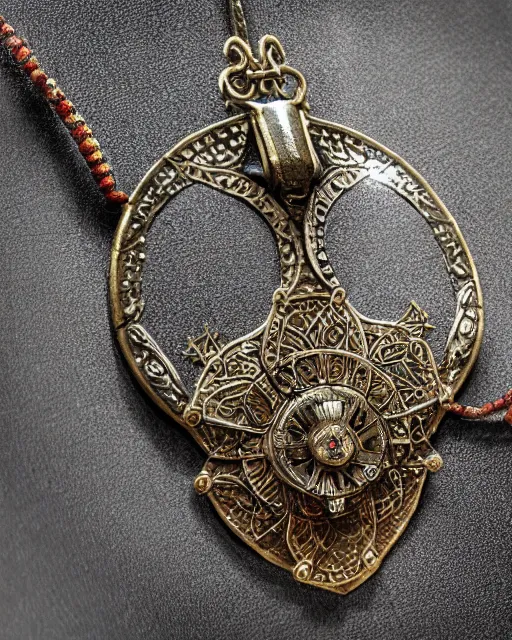 Image similar to close up of an amulet, fantasy, intricate, elegant, highly detailed, digital painting, artstation, concept art, smooth, sharp focus, illustration