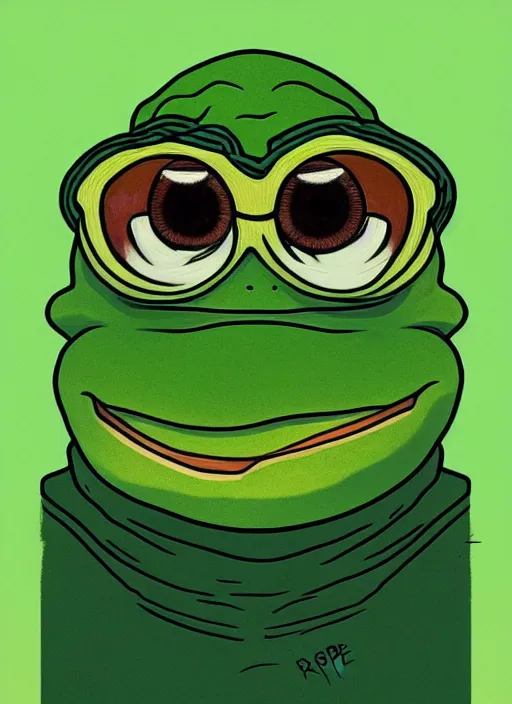 Image similar to pepe the frog!!!, character by matt furie!!!, sad, depressed, portrait, intricat, highly detailed, digital painting, artstation, concept art, wallpaper, smooth, sharp focus, illustration, art by artgerm and greg rutkowski and alphonse mucha