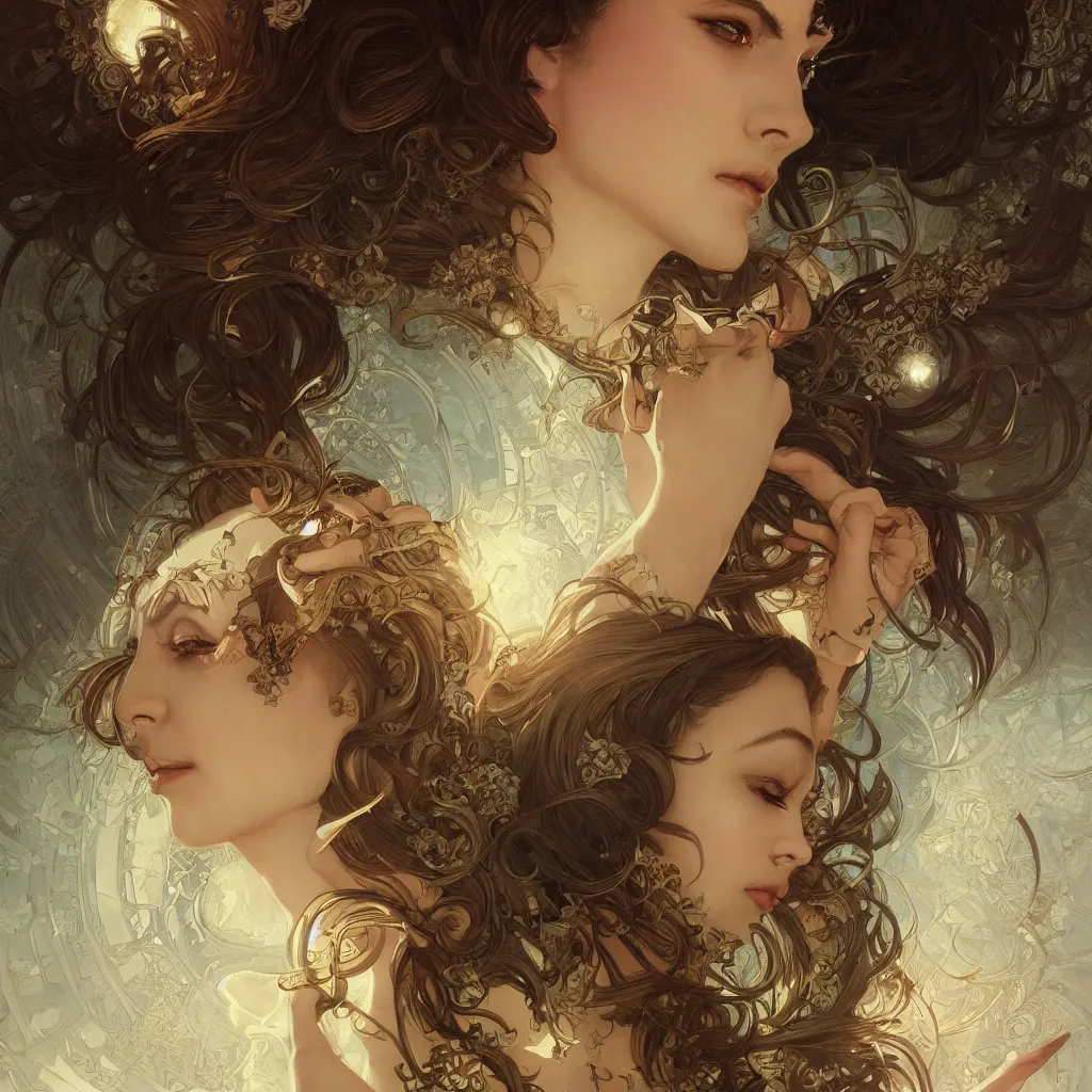 Prompt: the eye of Mademoiselle cigarettes, D&D, fantasy, intricate, elegant, highly detailed, digital painting, artstation, concept art, matte, sharp focus, illustration, art by Artgerm and Greg Rutkowski and Alphonse Mucha, UHD