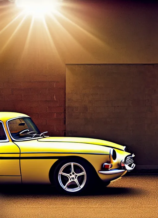 Image similar to car show, many ( mgb ( vehicle ) ) sharpfocus, photorealism, soft diffuse autumn lights, some sun light ray, dark room wall, canon 5 d 5 0 mm lens, isometric