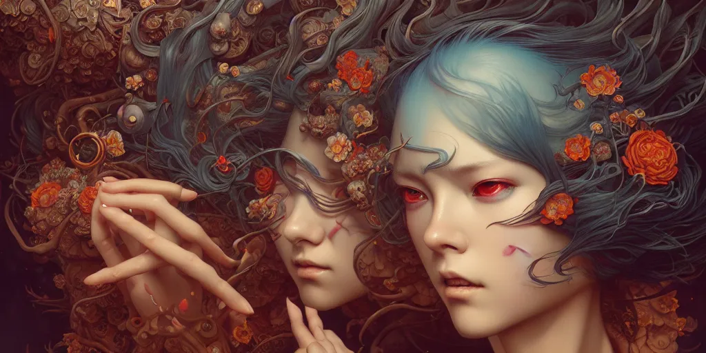 Prompt: illustrated by miyazaki by karol bak, james jean, tom bagshaw, rococo, sharp focus, trending on artstation, cinematic lighting, hyper realism, octane render, 8 k, hyper detailed, vivid, ultra detailed, highly detailed