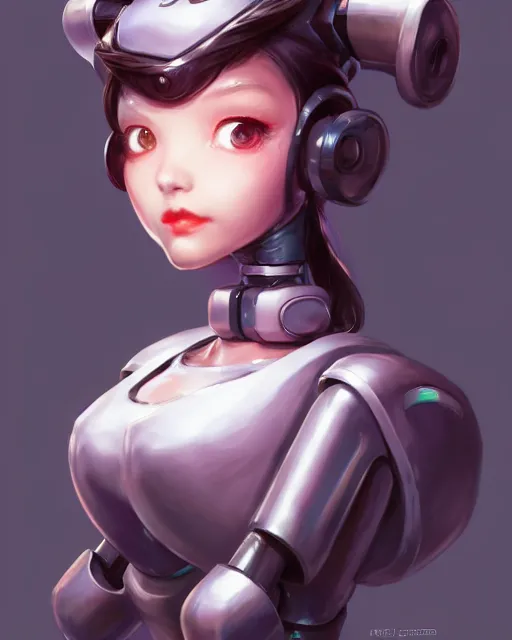 Prompt: character concept art of a robot maid | | cute - fine - face, pretty face, realistic shaded perfect face, fine details by stanley artgerm lau, wlop, rossdraws, james jean, andrei riabovitchev, marc simonetti, and sakimichan, trending on artstation