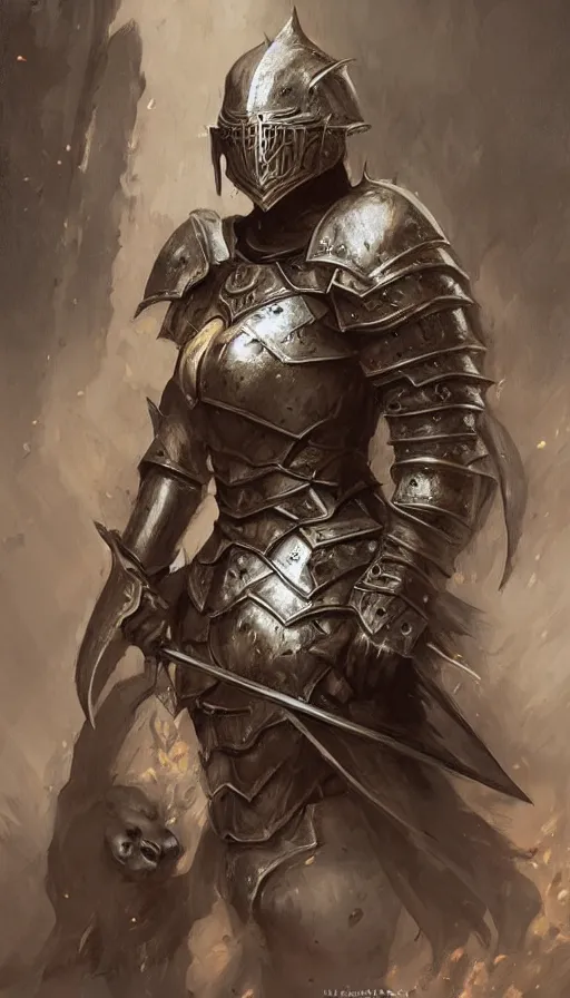 Prompt: fantasy dungeons & dragons portrait by Livia Prima,female knight,helmet,D&D,detailed,masterpiece,full body,one subject