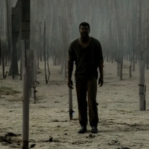 Image similar to cinematic still from an End of the world film about a global pandemic (2009), close up, detailed, shallow depth of field, directed by Jordan Peele, cinematic