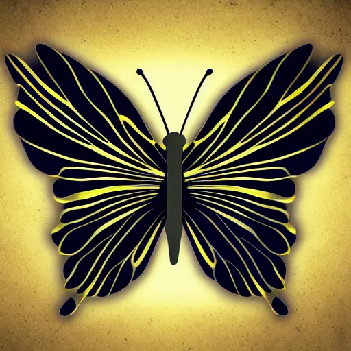 Prompt: mystical aura butterfly, matte black background, horizontal symmetry