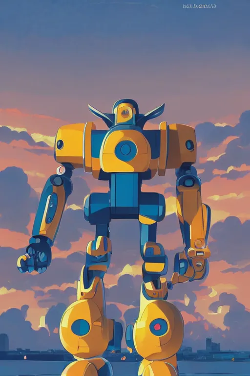 Image similar to metabots medabots medarotto medarot robot minimalist comics, behance hd by jesper ejsing, by rhads, makoto shinkai and lois van baarle, ilya kuvshinov, rossdraws global illumination ray tracing hdr radiating a glowing aura