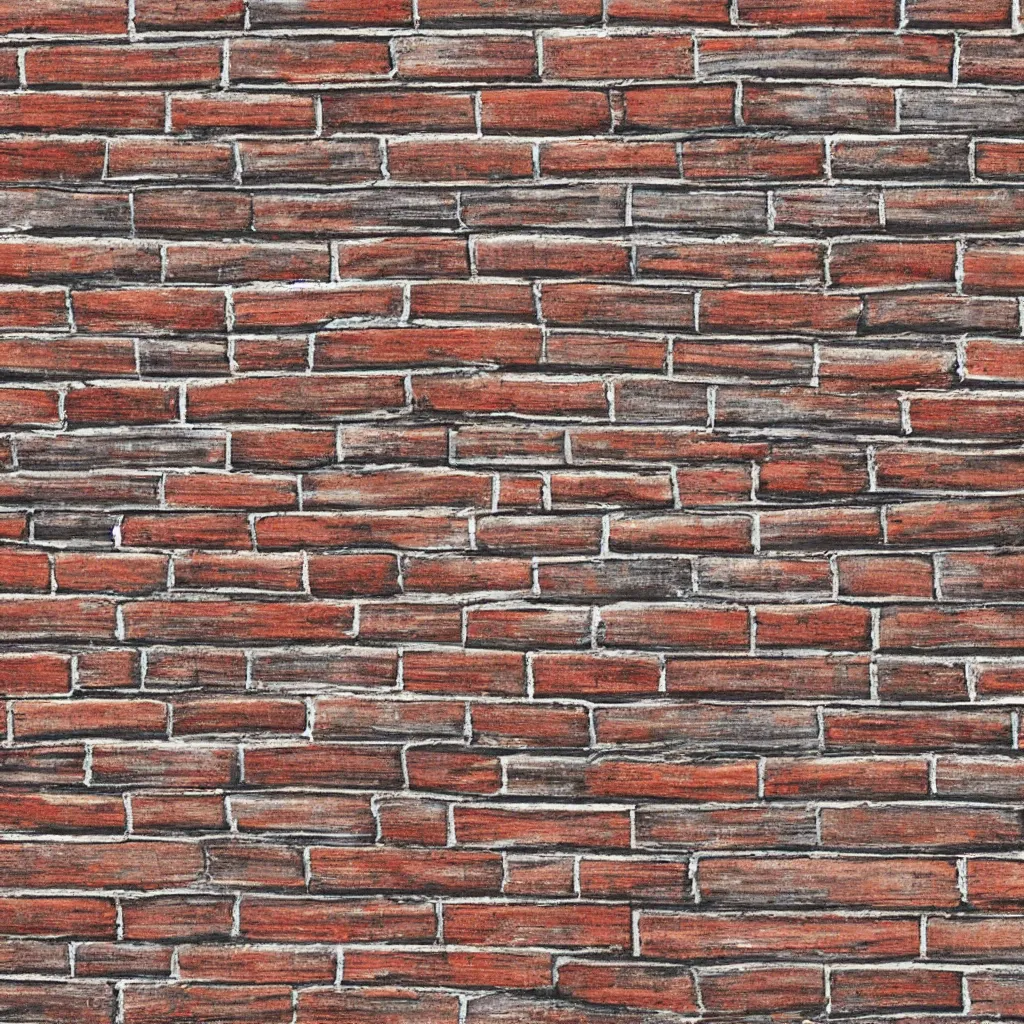 Prompt: striped painted brick texture