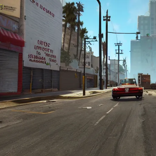 Image similar to skid row, gta, unreal engine