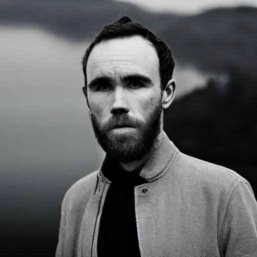 Prompt: James Vincent Mcmorrow in his first boat
