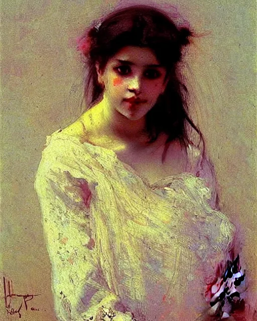 Image similar to beautiful girl art by ilya repin