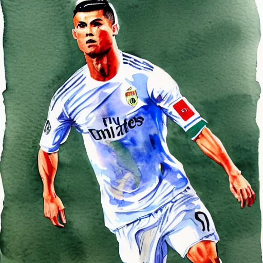 Watercolor #92 Cristiano Ronaldo - Mesmerizer