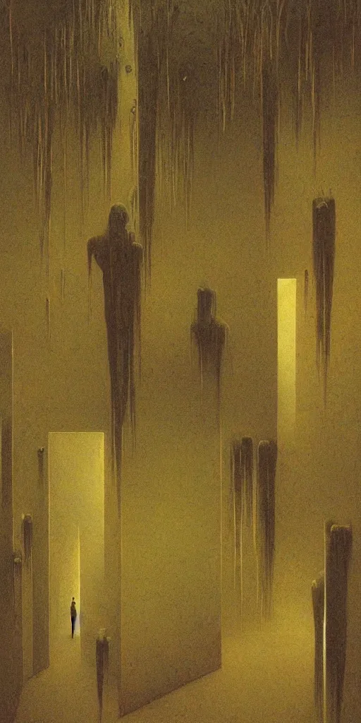 Image similar to backrooms, high detailed art, liminal empty space, dreamcore, by zdzislaw beksinski