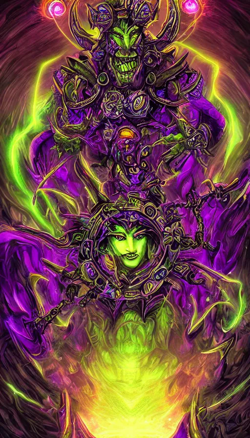 Image similar to psytrance artwork, from warcraft