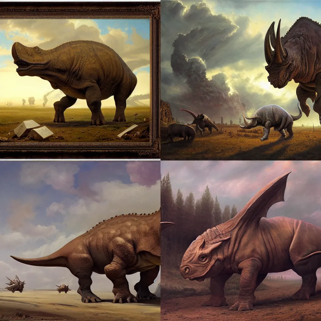 Prompt: Triceratops by Ivan Kramskoi