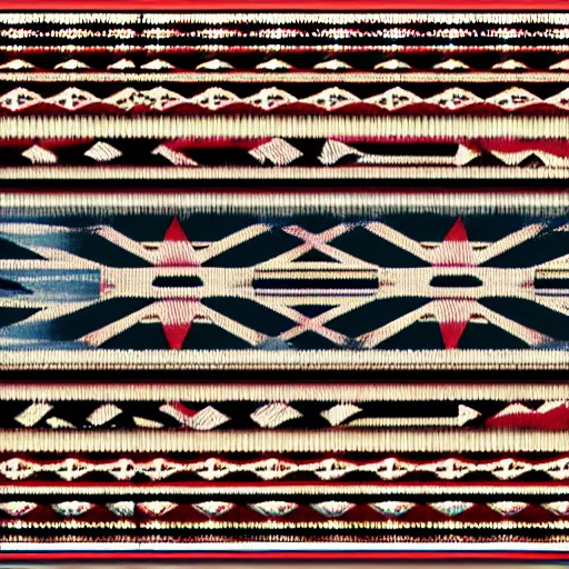 Prompt: an abstract patterned flag for a tribal society