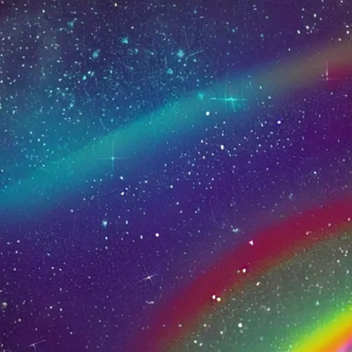 Prompt: rainbows in space