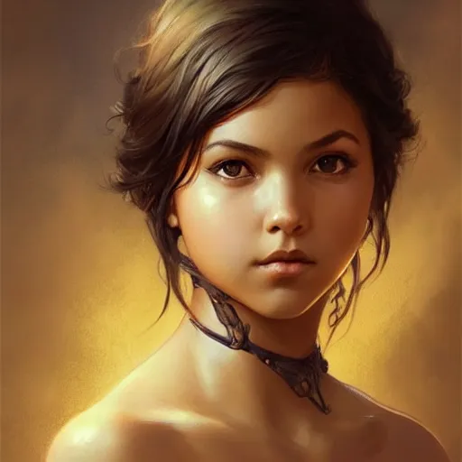 Image similar to beautiful natural isabela moner, intricate, elegant, highly detailed, digital painting, artstation, concept art, smooth, sharp focus, illustration, art by artgerm and greg rutkowski and alphonse mucha and loish and WLOP