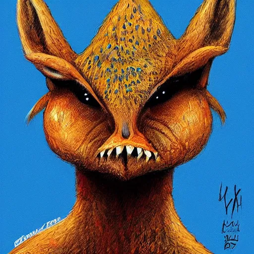 Image similar to a dik dik monster colorful, digital art, fantasy, magic, trending on artstation, ultra detailed, professional illustration by Basil Gogos