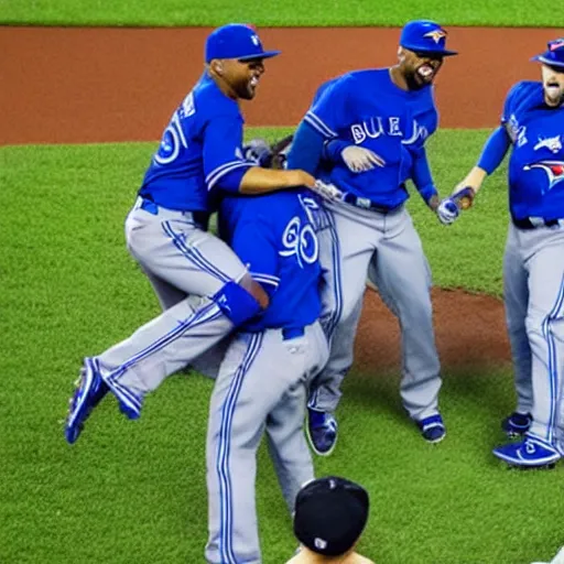 Image similar to The Toronto Blue Jays winning the World Series