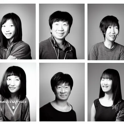 Image similar to 2 0 0 0 s photomakers studio photo of 5 twenty year old asians