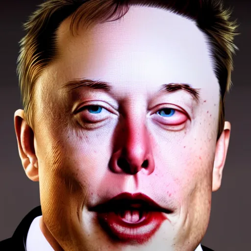 Prompt: face on elon musk on a monkey