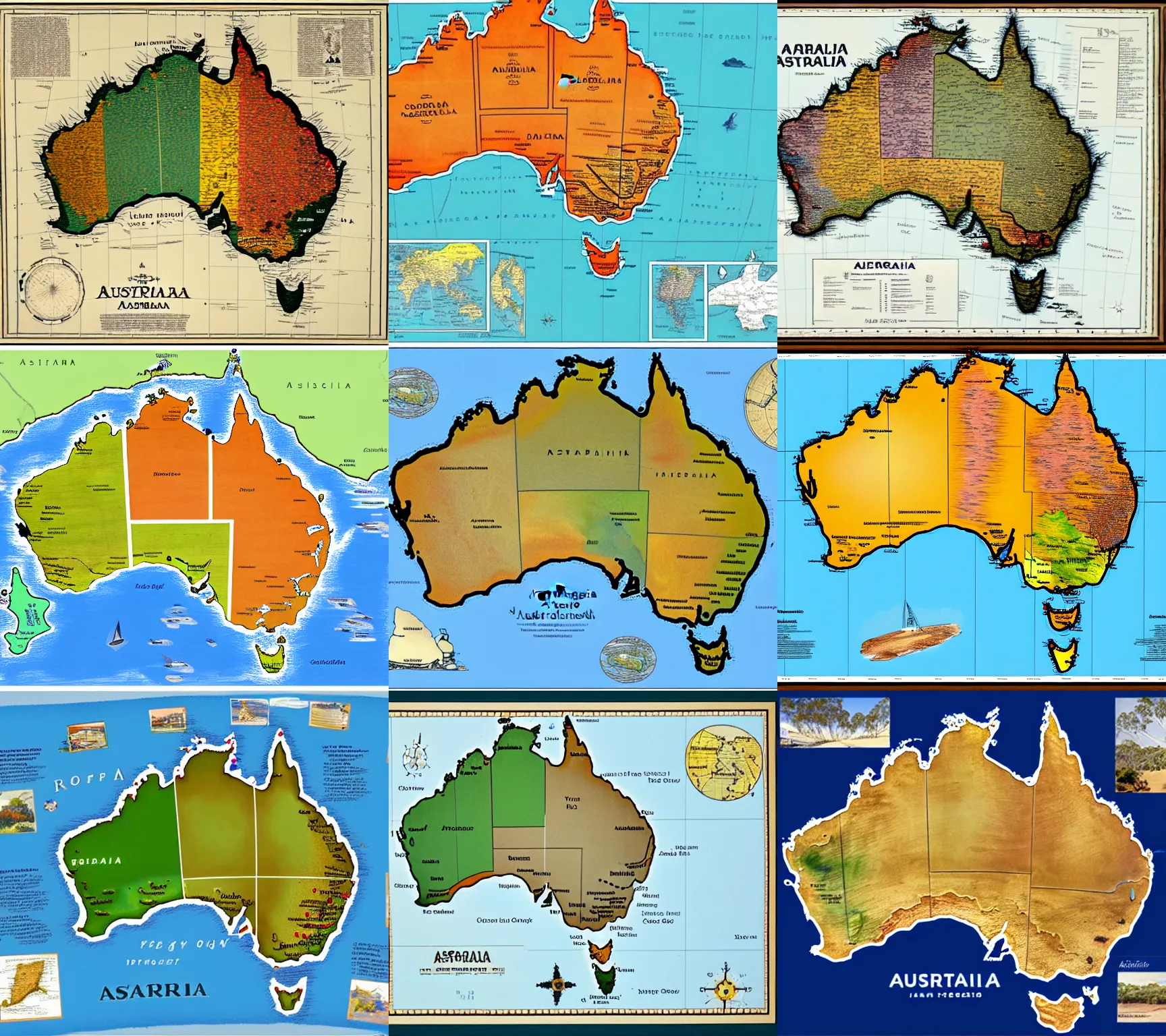 Prompt: a map of australia