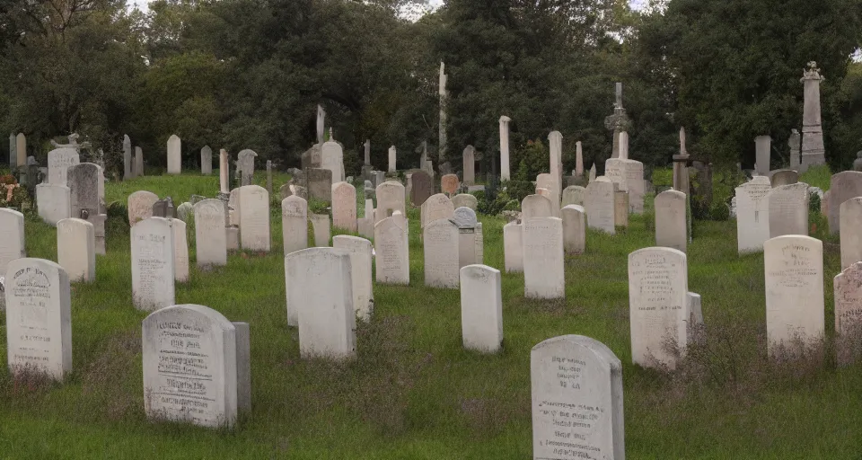 Image similar to wes anderson's cemetery