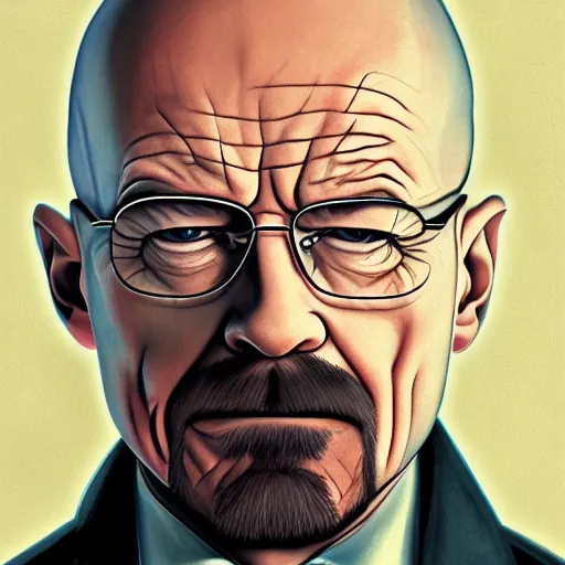 Prompt: Walter White, by Shinji Aramaki