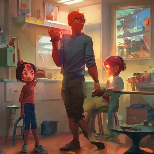 Image similar to hero world dexter's laboratory, behance hd by jesper ejsing, by rhads, makoto shinkai and lois van baarle, ilya kuvshinov, rossdraws global illumination