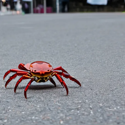 Image similar to photo of crab skateboarding 4 k