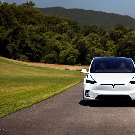 Prompt: high res Tesla model X car, 4k photography