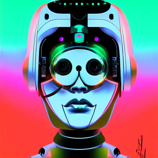 Image similar to face of robot, cyberpunk, ultra realistic by ori toor