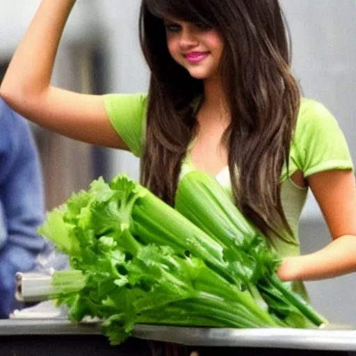 Image similar to selena gomez as celery