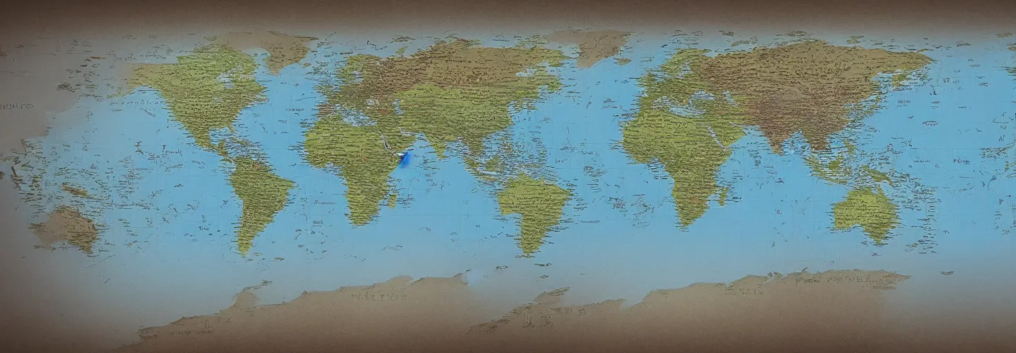 Prompt: alternative world map, 3d render, digital art