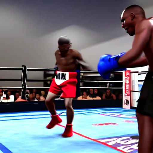 Image similar to dababy in a boxing ring 4 k quality super realistic