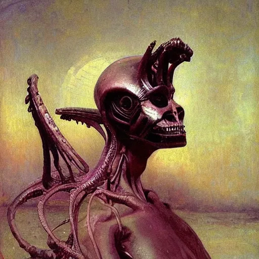 Image similar to alien by ilya repin