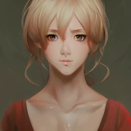 Image similar to a female master, character art portrait, anime key visual, delicate face, full body, 8 k wallpaper, very high detailed, sharp focus, morandi color scheme, art station, by krenz cushart