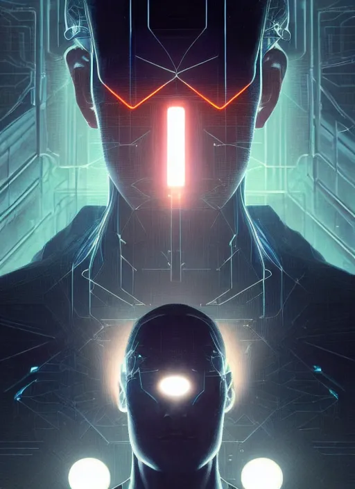 Prompt: symmetry!! portrait of a man made of rocks, sci - fi -, cyberpunk, blade runner, glowing lights, tech, biotech, techwear!! intricate, elegant, highly detailed, digital painting, artstation, concept art, smooth, sharp focus, blur, short focal length, illustration, art by artgerm and greg rutkowski and alphonse mucha