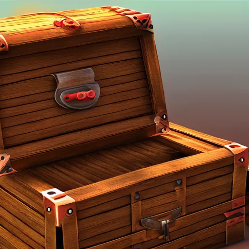 Life Size Fibreglass Resin Treasure Chest Model - Hamac Trading