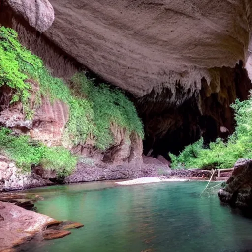 Image similar to river cave,