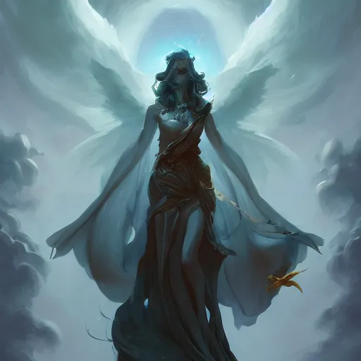 Image similar to a beautiful angel of shadows from angelarium by pete mohrbacher and artgerm and wlop, digital art, highly detailed, intricate, fantasy, mystical, ethereal, Trending on Artstation HQ, deviantart, unreal engine, 4K UHD image