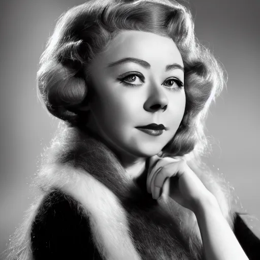 Prompt: a beautiful photography of a young Glynis Johns, photorealistic, Canon eos M50, 50mm, cinematic, trending on Artstation