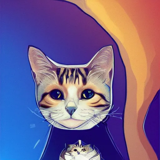 Image similar to cat inside a cat inside a catcat inside a catcat inside a catcat inside a catcat inside a cat,recursive,digital art ,artstation