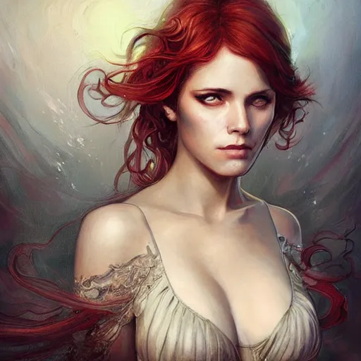 Image similar to a painting in the style of charlie bowater and in the style of charles dulac and in the style of donato giancola. smooth, sharp focus, fantasy, semi - realism.