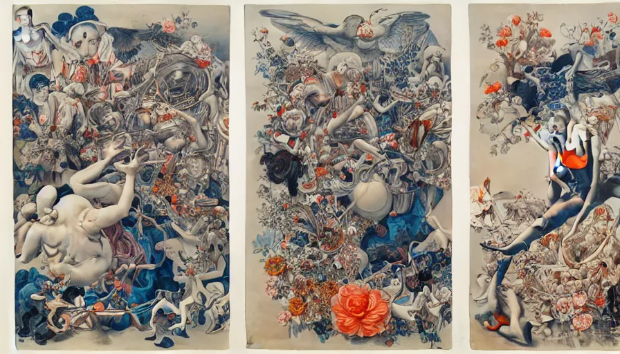 Image similar to the two complementary forces that make up all aspects and phenomena of life, by James Jean