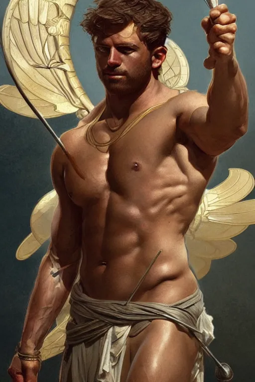 Prompt: Joe Biden as a Greek god, gorgeous, amazing, muscular, fit, very muscular male body, intricate, highly detailed, digital painting, artstation, concept art, sharp focus, illustration, art by greg rutkowski and alphonse mucha