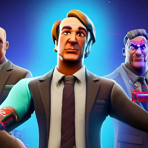 Image similar to saul goodman in the video game fortnite