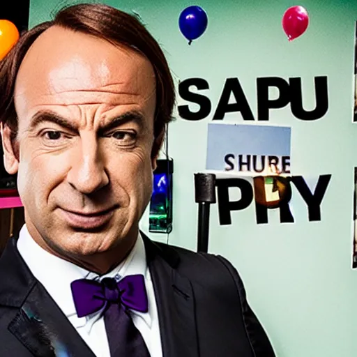 Image similar to POV: Saul Goodman congratulates you on your birthday!