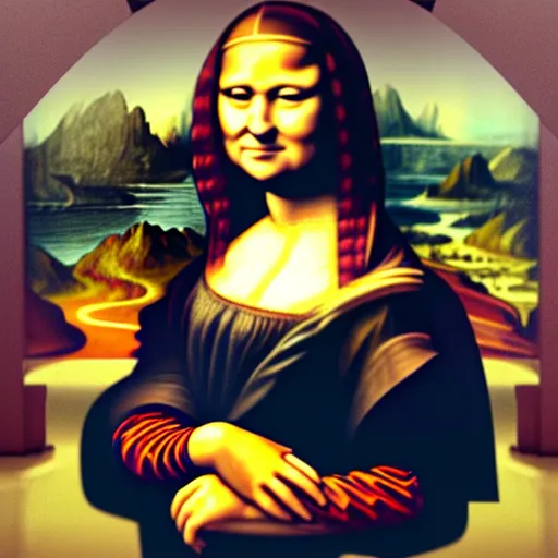 Prompt: kate upton as mona lisa