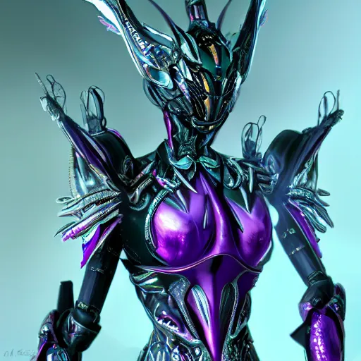 Image similar to highly detailed exquisite fanart, of a beautiful female warframe, but as a robot dragon, shiny silver armor with fuchsia accents, engraved, elegant pose, close-up shot, epic cinematic shot, glowing purple eyes, sharp claws for hands, professional digital art, high end digital art, singular, realistic, captura, DeviantArt, artstation, Furaffinity, 8k HD render